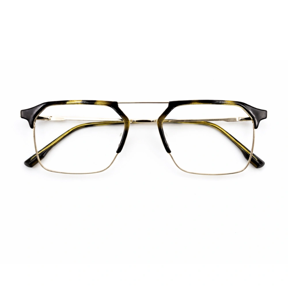 Black Gold Geometric Premium Eyeglasses