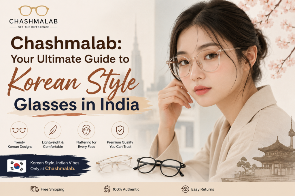 Korean style glasses in India by Chashmalab