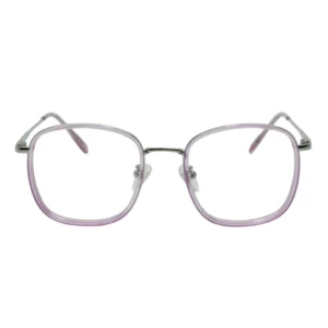Purple-Rimmed Metal Eyeglasses