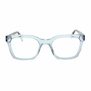Transparent Blue Front & Brown Temple Eyeglasses