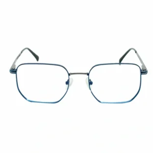 Luxury Series – Blue Geometric Metal Eyeglasses Frame | Lightweight Unisex Design