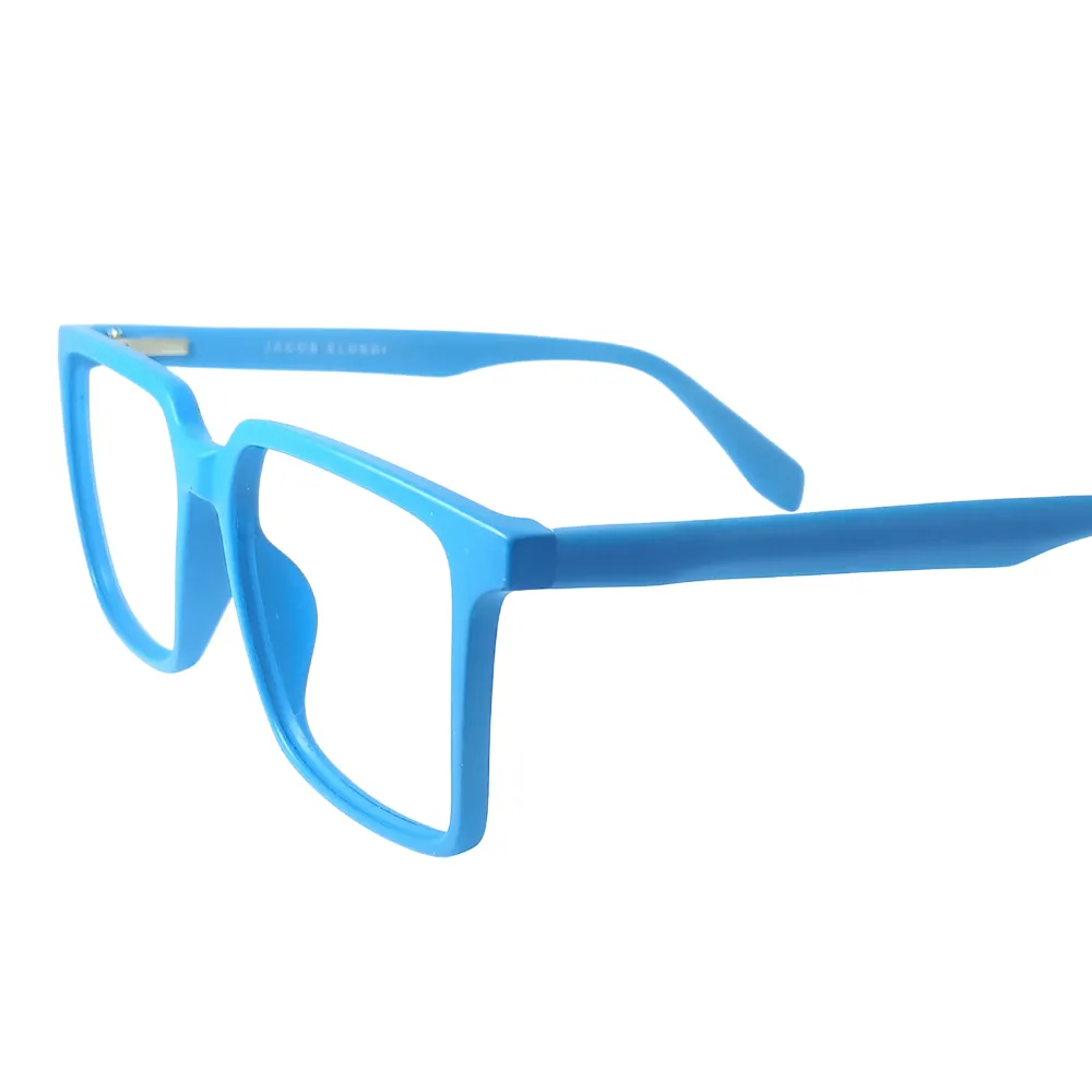 Bright Blue Square Eyeglasses - Image 5