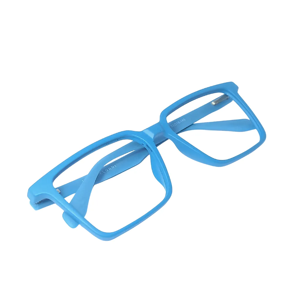 Bright Blue Square Eyeglasses - Image 6