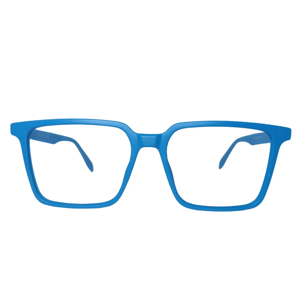 Bright Blue Square Eyeglasses