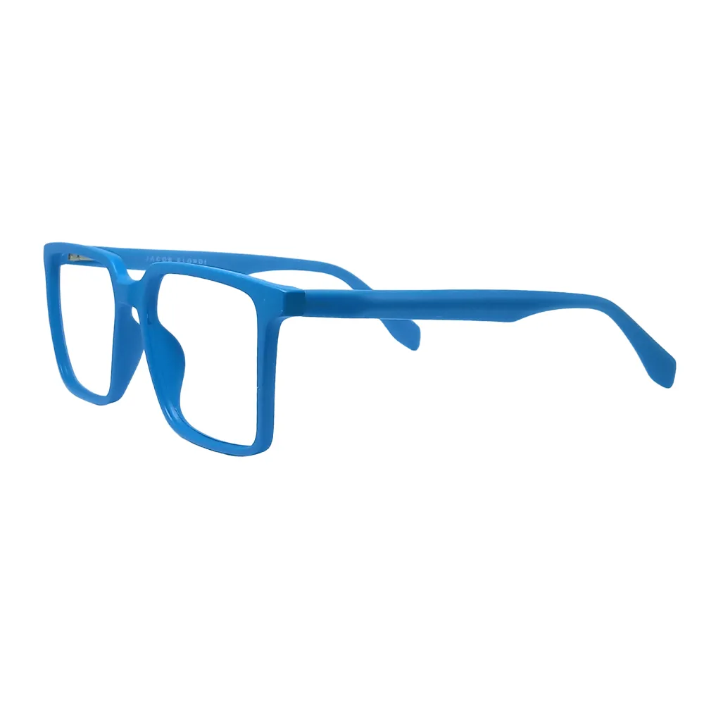 Bright Blue Square Eyeglasses - Image 3