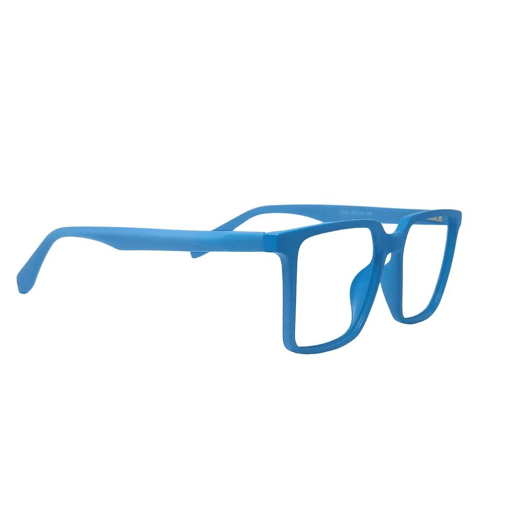 Bright Blue Square Eyeglasses - Image 4