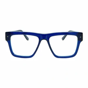Bold Blue Rectangle Eyeglasses | Unisex Acetate Stylish Frames