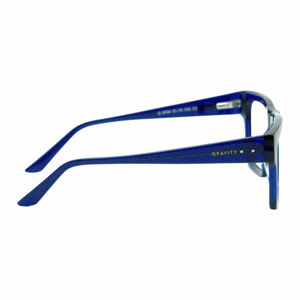 Bold Blue Rectangle Eyeglasses | Unisex Acetate Stylish Frames - Image 4