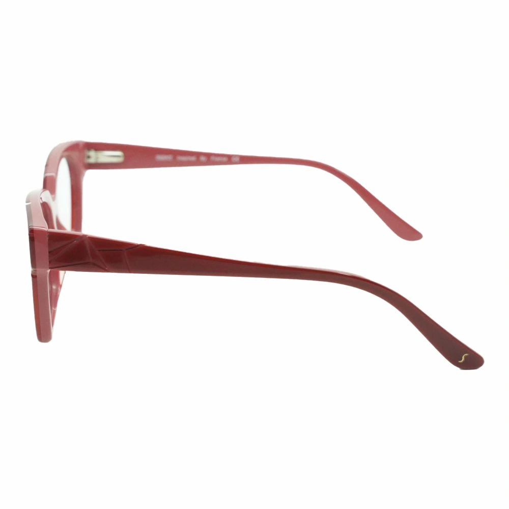 Unisex Bold Red Geometric Eyeglass Frame - Image 5