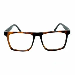 Brown-Black Rectangular Rimmed Eyeglasses – Stylish Unisex Frame