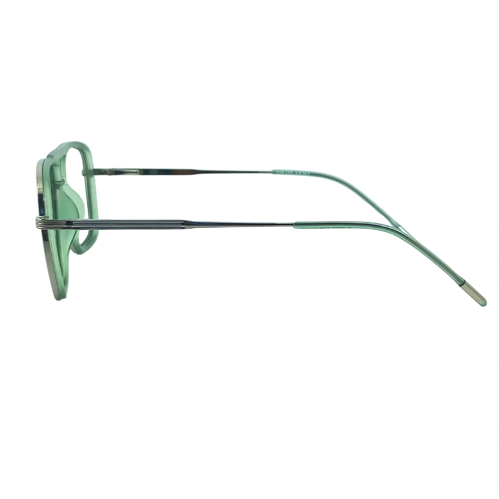 Green Transparent Aviator Eyeglasses – Stylish Unisex Frame - Image 6