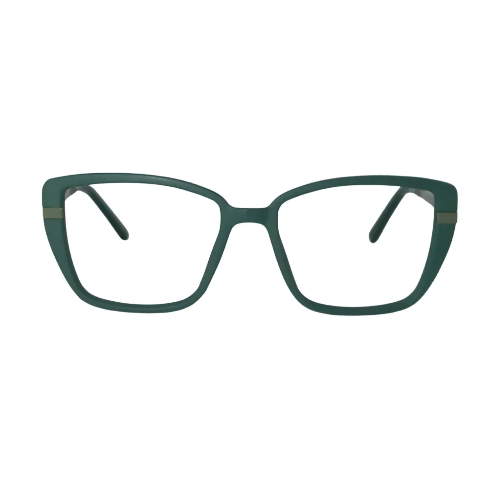 Trendy Green Square Eyeglasses