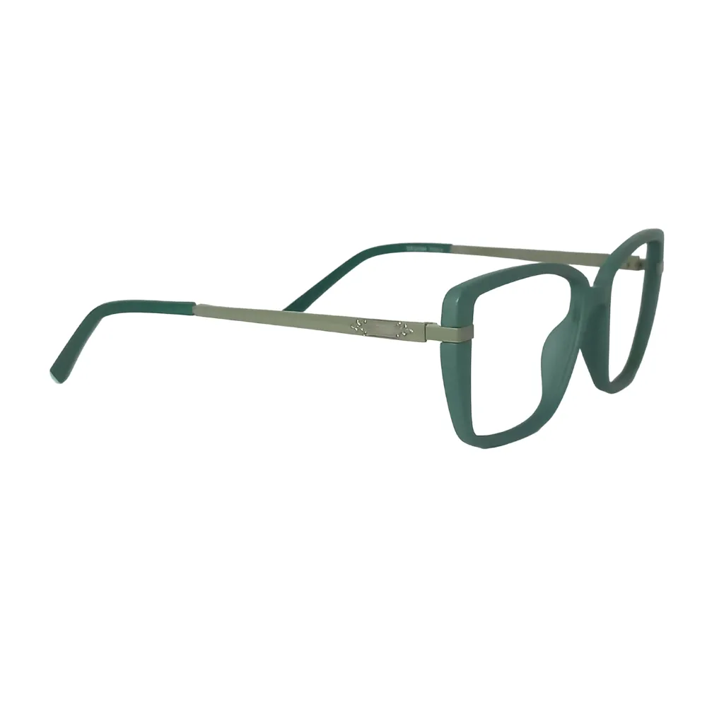 Trendy Green Square Eyeglasses - Image 3