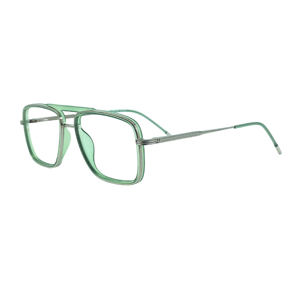 Green Transparent Aviator Eyeglasses – Stylish Unisex Frame - Image 3
