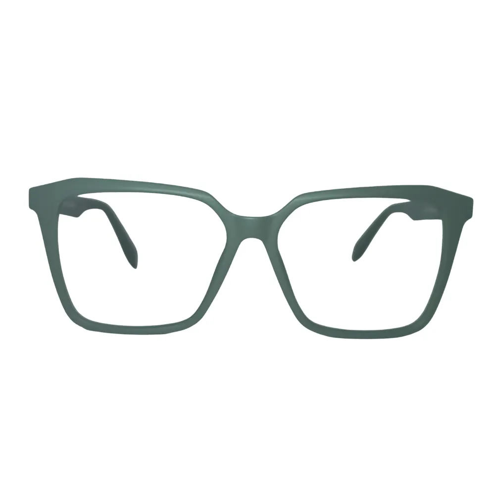 Matte Green Square Eyeglasses