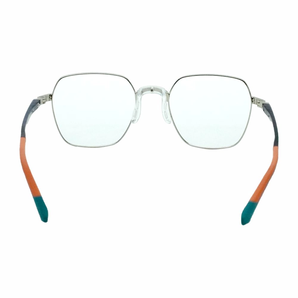 Modern Square Eyeglasses with Multicolor Temples – Unisex Metal Frame - Image 5