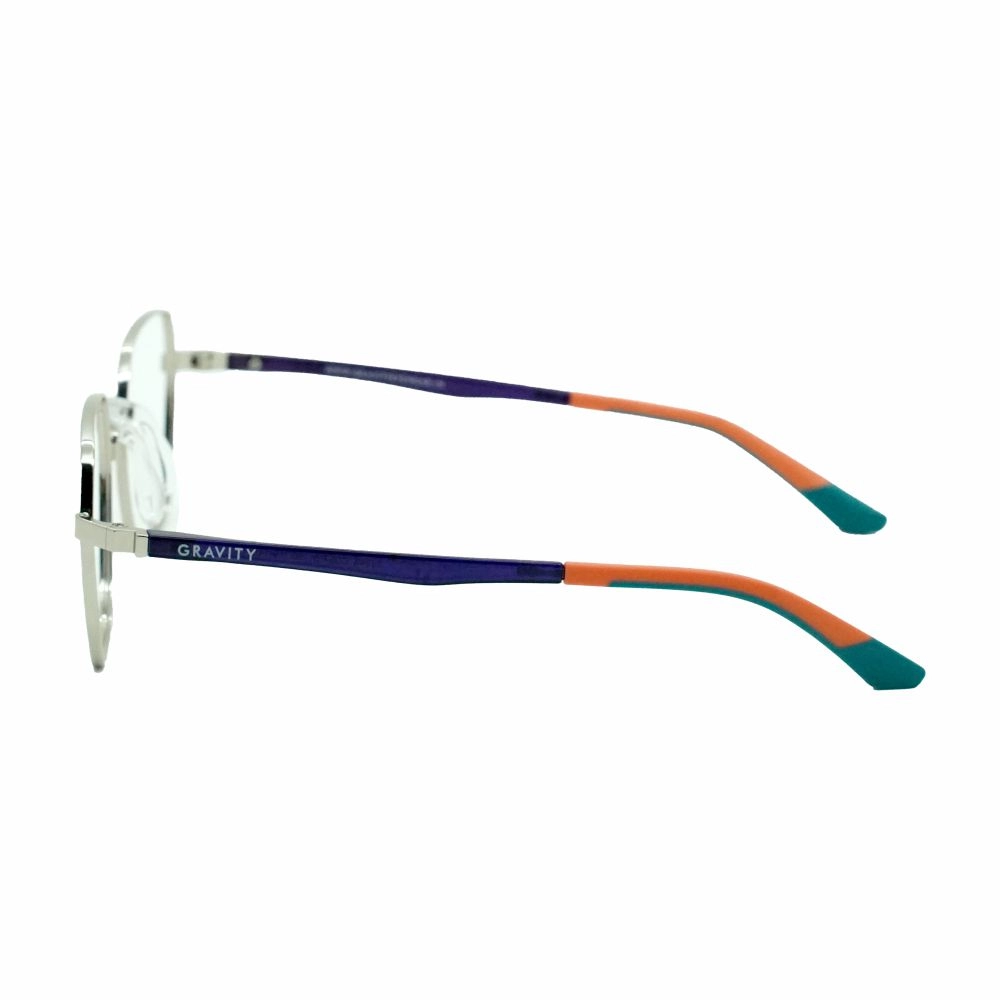 Modern Square Eyeglasses with Multicolor Temples – Unisex Metal Frame - Image 3
