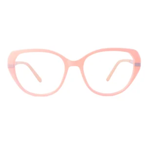 Chic Pink Square Eyeglasses with Anti-Glare Lenses