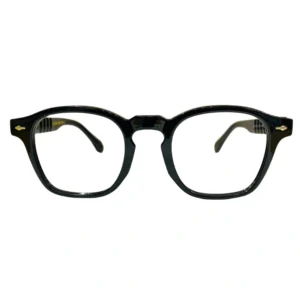 Premium Black Acetate Round Eyeglasses – Unisex Designer Eyewear