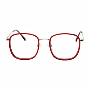 Red Square Eyeglasses – Lightweight Metal Frame