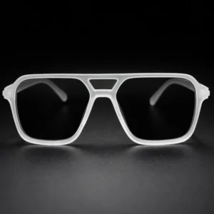 Matte Transparent Aviator Sunglasses for Men